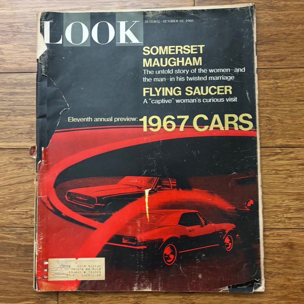 Vintage LOOK Magazine Oct 18 1966 | 1967 Cars Preview Stefanie Powers | Camaro